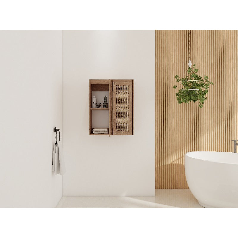 24-Inch Bathroom Side Cabinet with Soft-Closing Doors And a Floating Mounting Design, Packaged in a Knock-Down Format