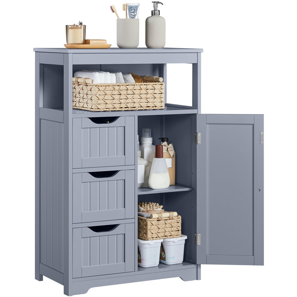 Costoffs Bathroom Storage Cabinet with Drawers, Moisture-Resistant Modern Cabinet Organizer with Multiple Tiers Shelves Storage, Easy-Clean Surface Bathroom Cabinet for Bathroom Living Room