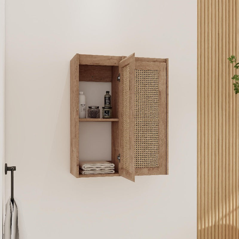 24-Inch Bathroom Side Cabinet with Soft-Closing Doors And a Floating Mounting Design, Packaged in a Knock-Down Format