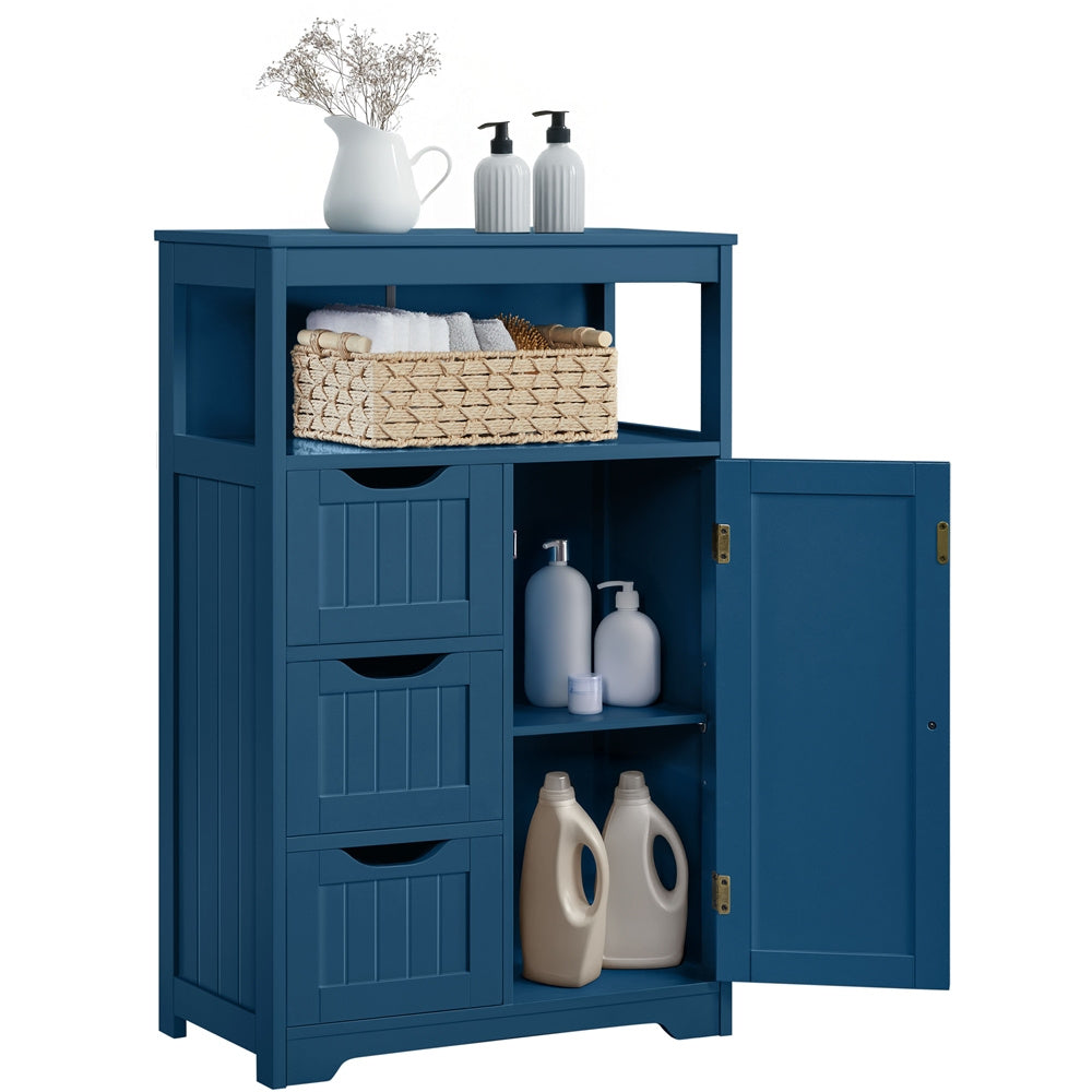 Costoffs Bathroom Storage Cabinet with Drawers, Moisture-Resistant Modern Cabinet Organizer with Multiple Tiers Shelves Storage, Easy-Clean Surface Bathroom Cabinet for Bathroom Living Room