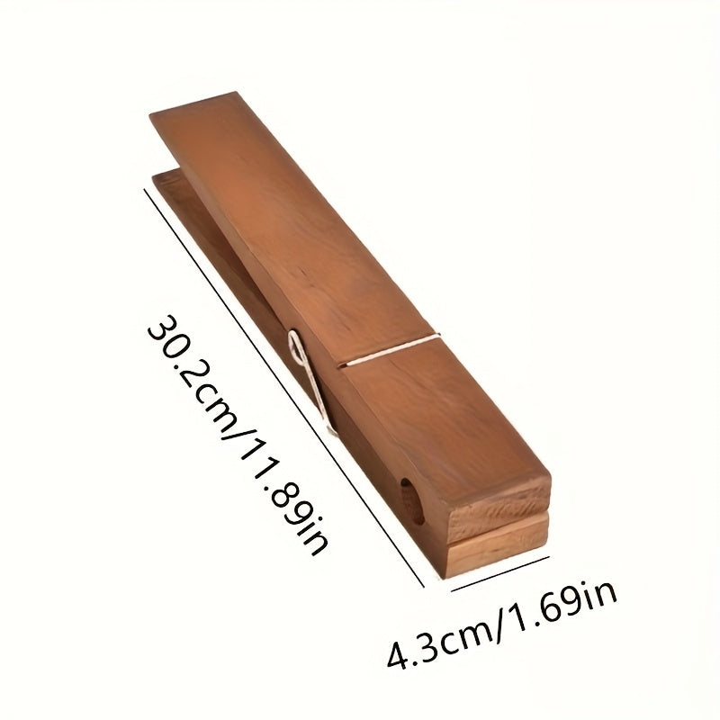 Set Of 3, Rustic Wooden Hooked Towel Rack - Wall Mounted, Large Capacity, Rust Resistant Bathroom Organizer - Hooks