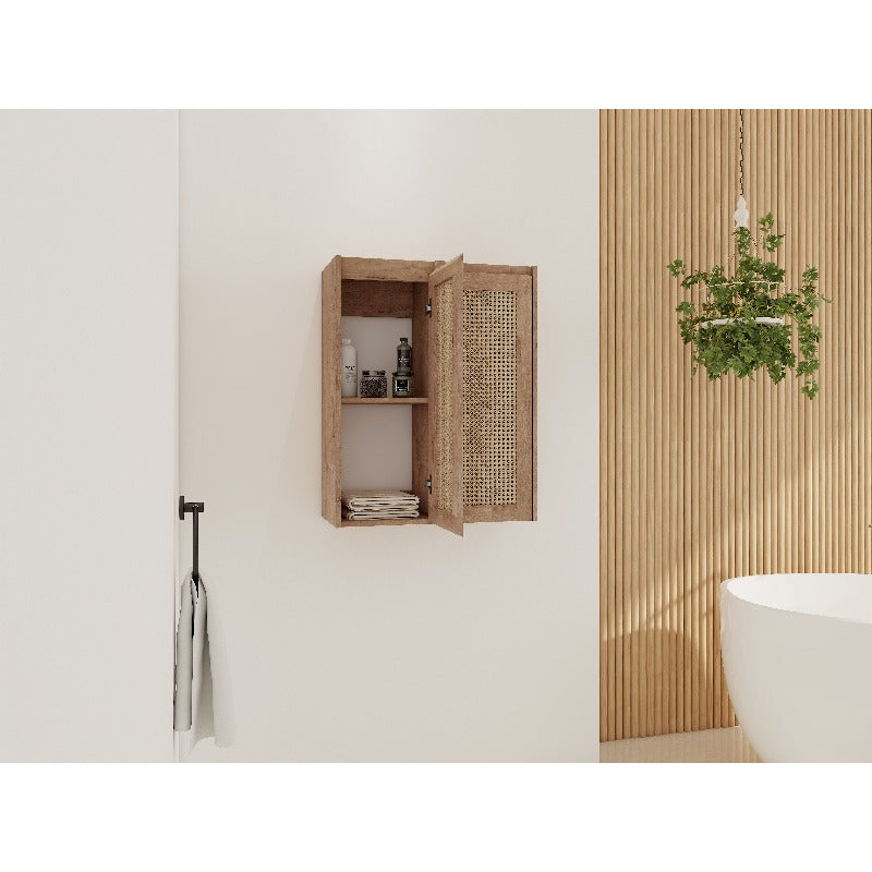 24-Inch Bathroom Side Cabinet with Soft-Closing Doors And a Floating Mounting Design, Packaged in a Knock-Down Format
