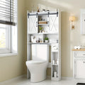 Over-The-Toilet Storage Cabinet with Toilet Paper Holder Stand - Space-Saving -Standing Bathroom Shelf, \u002FPlywood Suitable for Bathroom, Restroom, Laundry Room, Modern Minimalist with Assembly