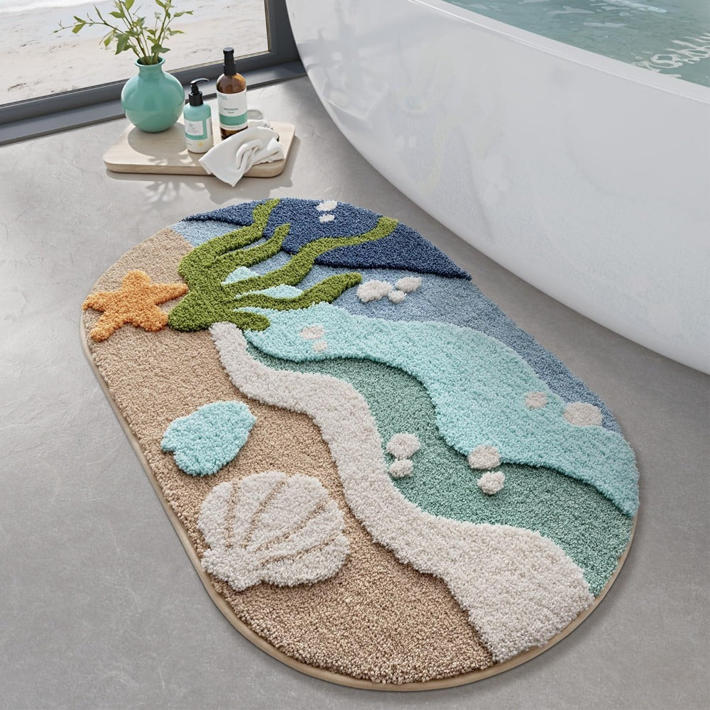 Coastal Style Bathroom Kitchen Dual-use Floor Mat 22 \