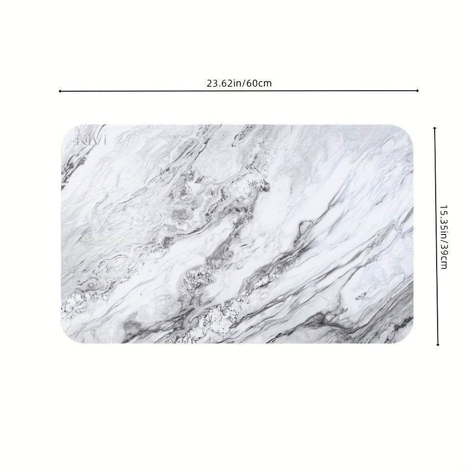 Stone Bath Mat, Diatomaceous Earth Non-Slip Stone Shower Mat - Quick Drying Absorbent Bath Stone Mat - Elegant & Modern Design, Easy To Clean (23.5 X 15 Sandstone)